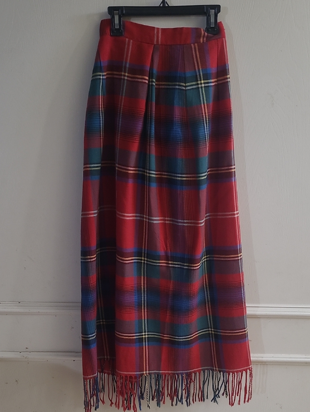 1980s Ralph Lauren Tartan Plaid Blanket Wrap-skirt Sz 6 - Picture 2 of 5